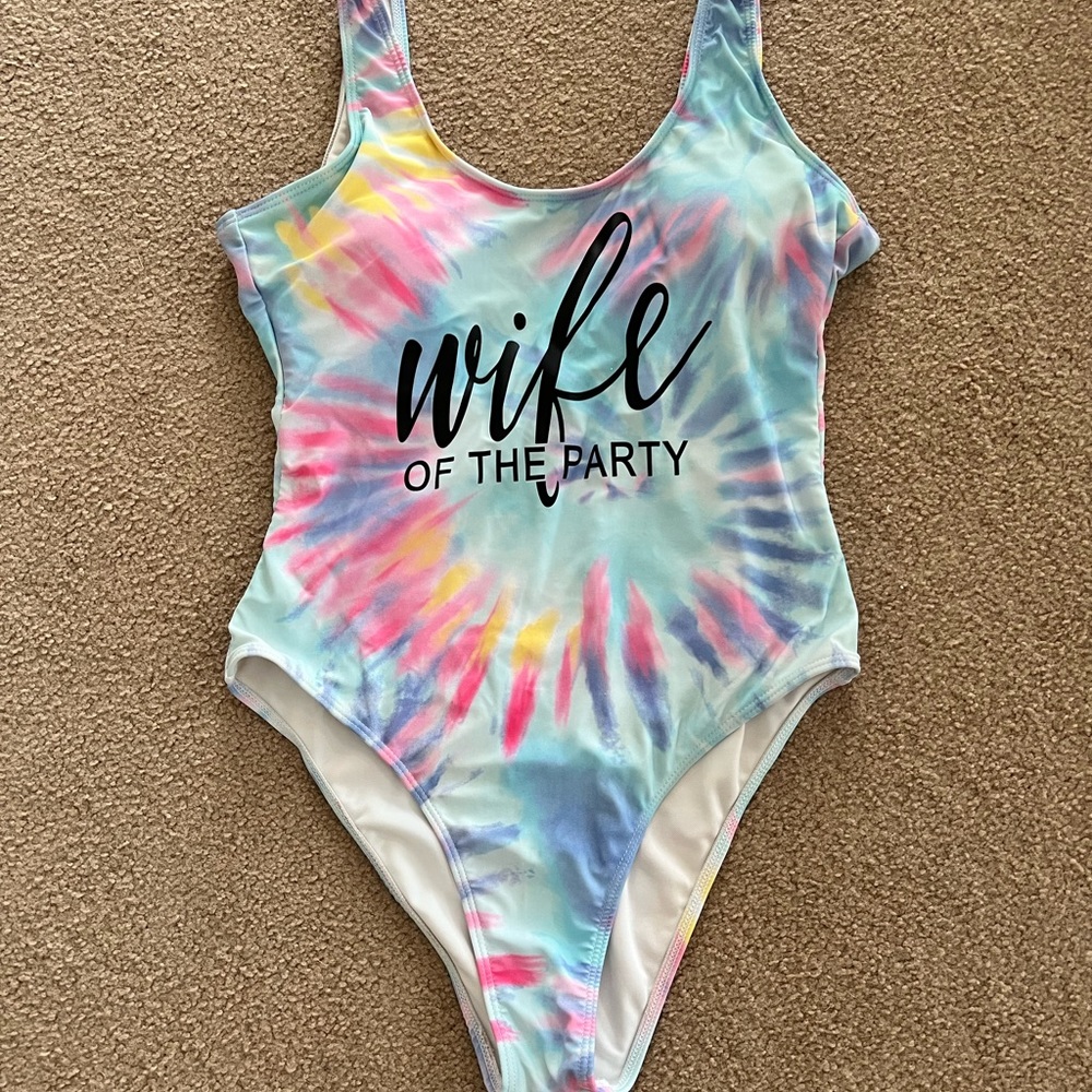 Medium Tie Dye Wife of the Party Swimsuit